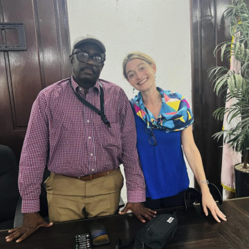 Sasha and Majistra Saint-Croix in the mayor's office in Okap