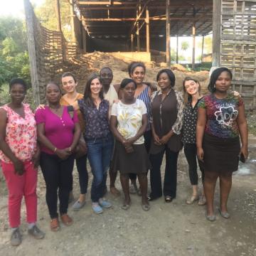 Viviane (third from the right) alongside other SOIL staff at our TiLari office in January during her first official monthly meeting with the team