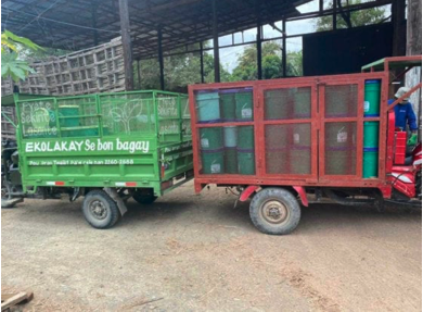 SOIL's old collection cage bed compared to the new cage design