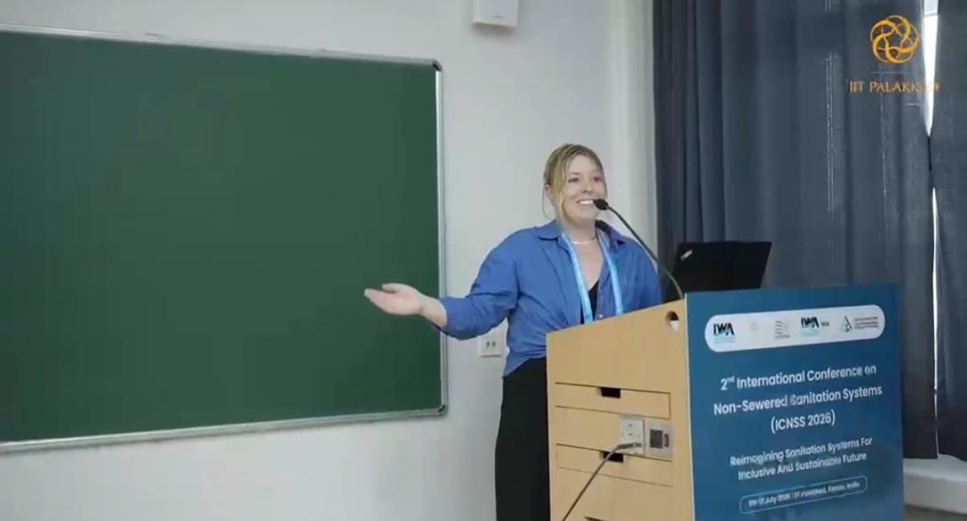 Maya giving a presentation at NSS International Conference