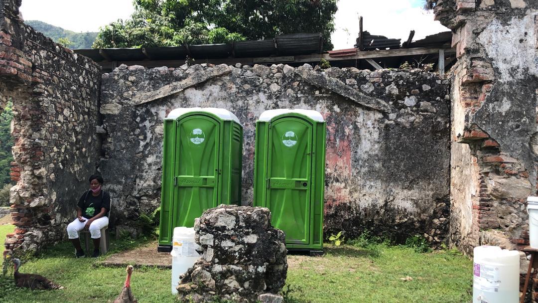 SOIL's mobile toilets at the event in Cap-Haitien.