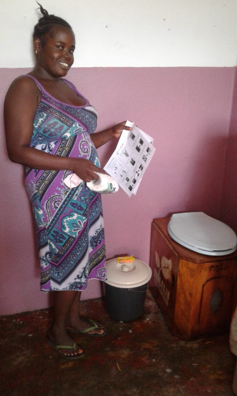 A new customer on SOIL's growing EkoLakay service, April 2017.